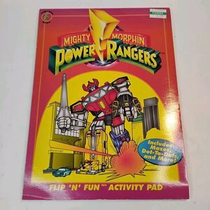 VTG 1994 Mighty Morphin Power Rangers Flip N Fun Coloring Activity Pad MMPR